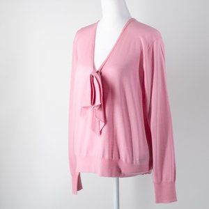 J Crew Pink Sweater with bow tie!
